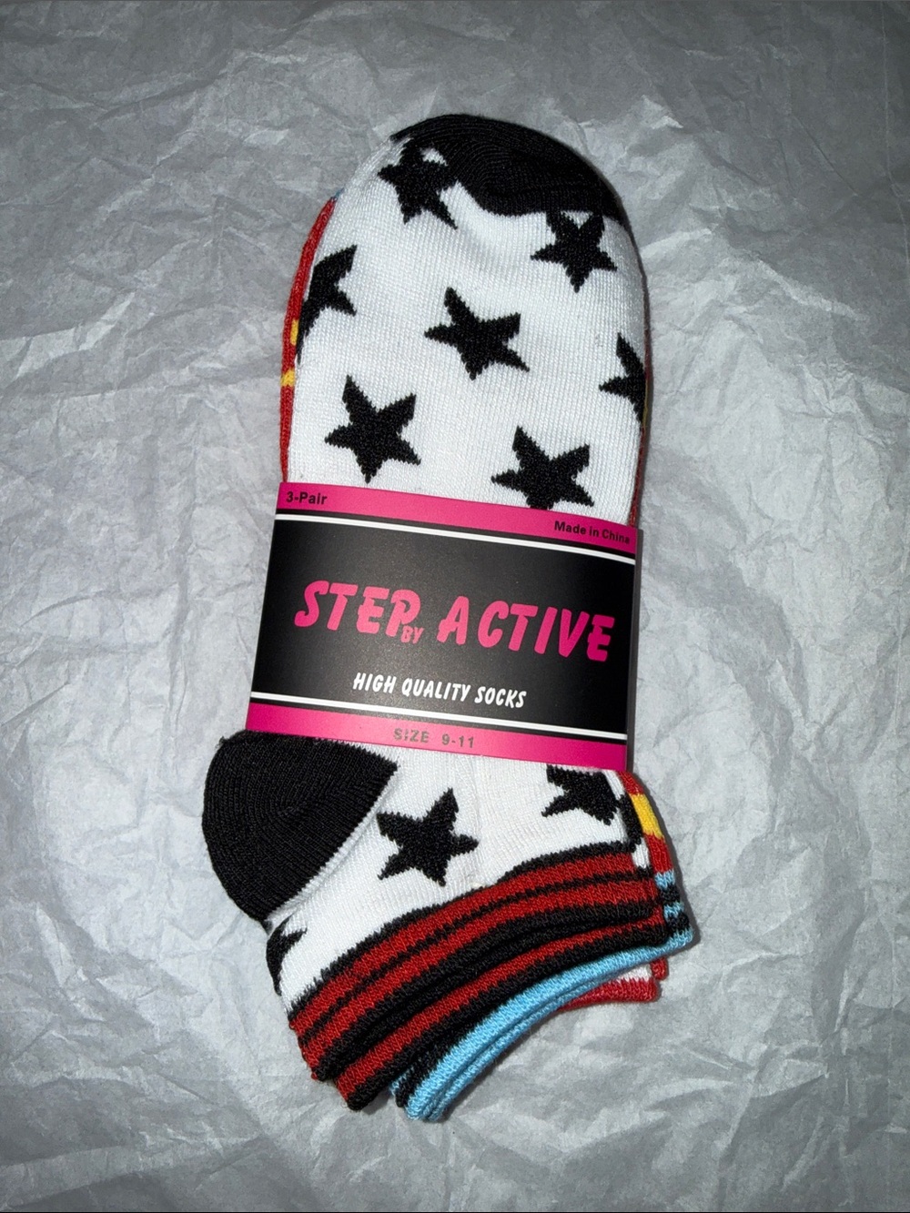 Step Active Star Pattern Socks - (3-Pack)